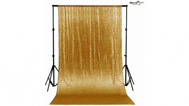 Glitter Backdrop Gold-8FTx8FT-Sequin Photo Backdrop Shimmer Curtains for Backdrop SEQUIN-CURTAIN-BACKDROP-1006E