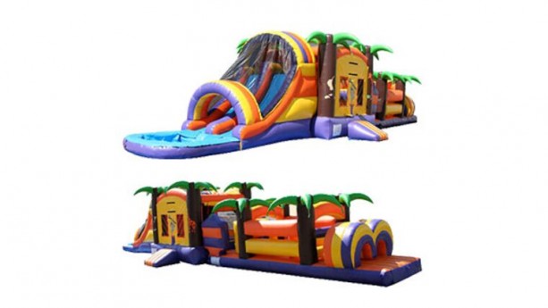53' Extreme Paradise Inflatable Obstacle Wet/Dry Rental