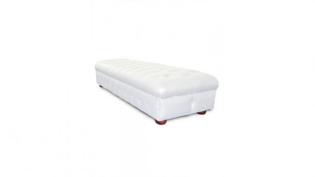 White Chesterfield Bench Seat Rental