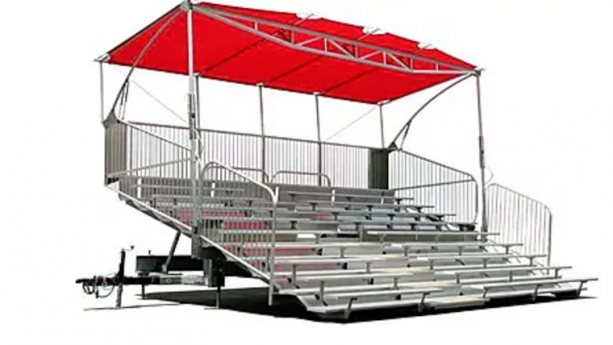 TSP 10 Mobile Grandstand Bleacher w/Canopy