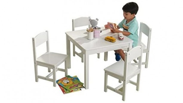 White Farmhouse Table and Chair Set