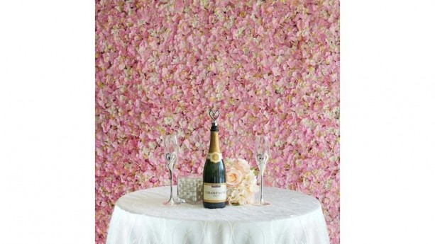 UV Protected Pink | Cream Hydrangea Flower Wall Panel