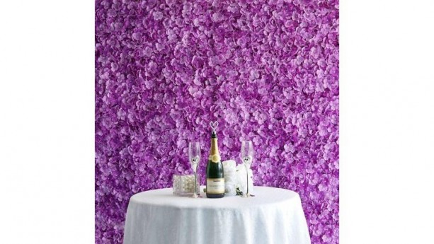 UV Protected Purple Hydrangea Flower Wall Mat Panel