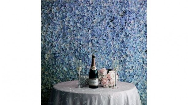 UV Protected Serenity Blue Hydrangea Flower Wall Mat Panel