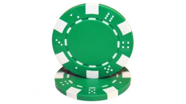Brybelly Green Clay Composite Striped 11.5 Poker Chip Rental