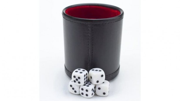 Brown Leather Dice Cup Rental