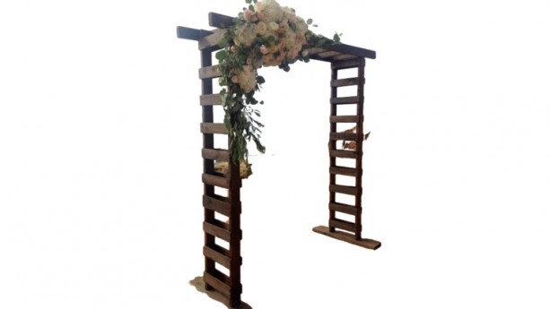 Rustic Wood Ladder Arch