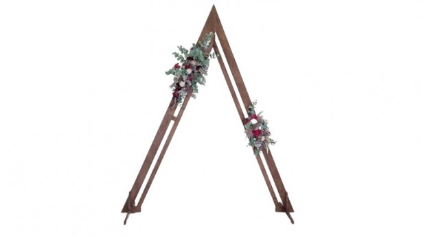 Rustic Wood Triangle Arch 85