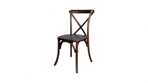 Antique Wood Cross Back Chair Rental