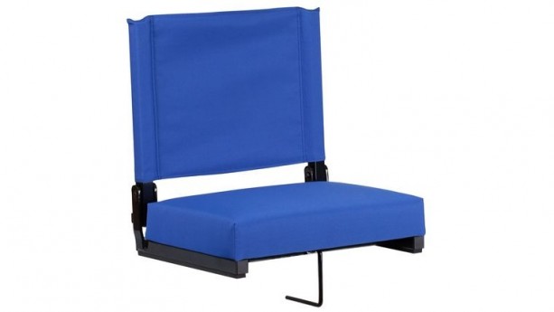 Blue Grandstand Comfort Seats by Flash with Ultra-Padded Seat