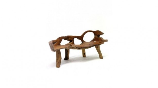 Wooden Root Bench - Large