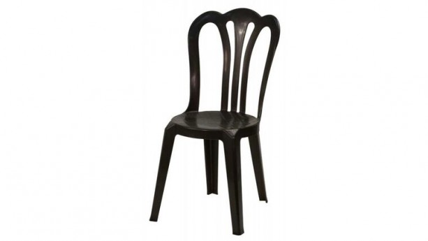 Black Cafe Vienna Resin Bistro Stacking Chair Rental