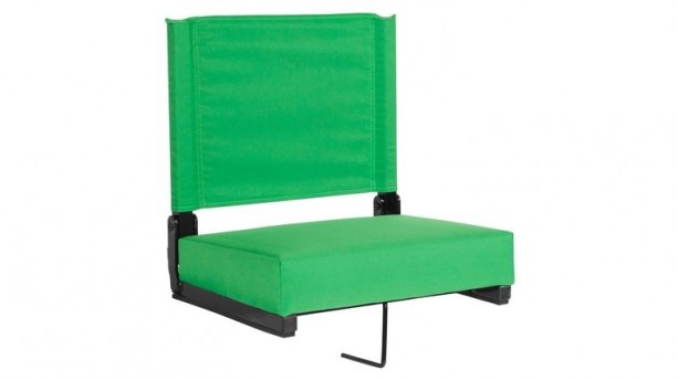 Bright Green Grandstand Comfort Seats by Flash with Ultra-Padded Seat