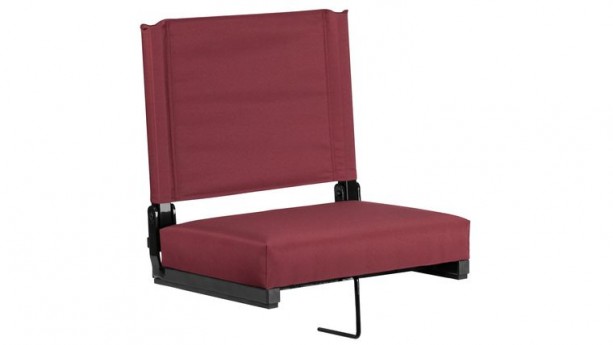 Maroon Grandstand Comfort Seats by Flash with Ultra-Padded Seat