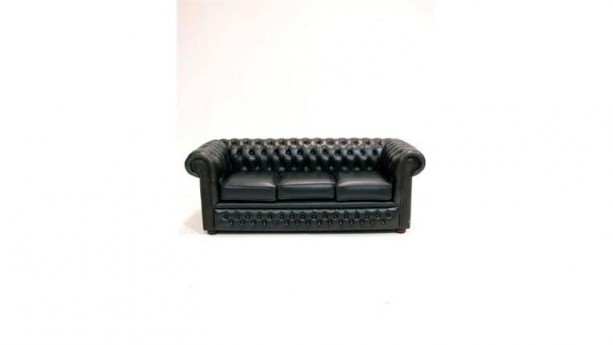 Black Chesterfield Sofa Two Seater
