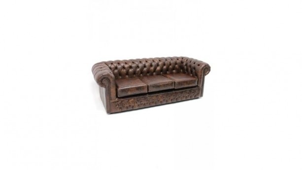 Brown Chesterfield Sofa Three Seater