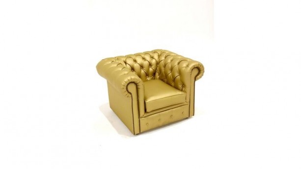 Gold Chesterfield Armchair