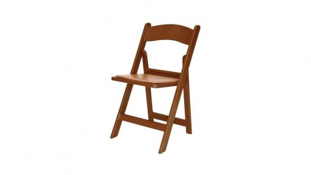 Brown Padded Resin Folding Chair Rental