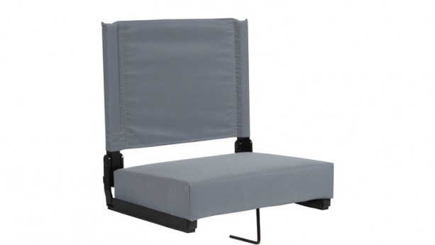 Grey Grandstand Comfort Seats by Flash with Ultra-Padded Seat