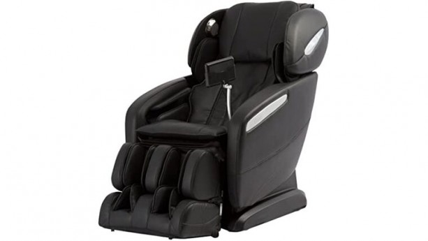 Black Leather Reclining Massage Chair
