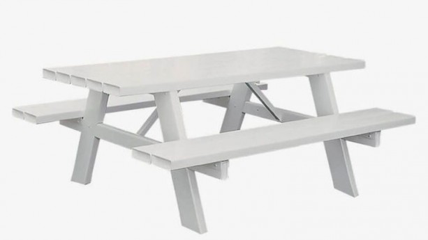 White Wood Picnic Table