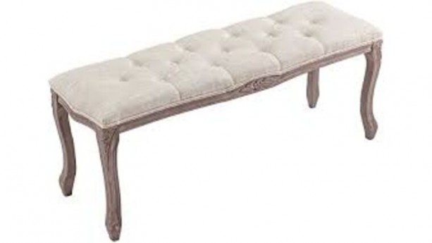 Modway Regal Traditional Tufted Bench in Beige