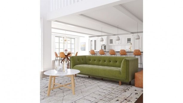 Spring Green Theodorus Velvet Sofa