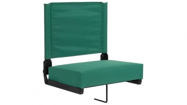 Hunter Green Grandstand Comfort Seats by Flash with Ultra-Padded Seat