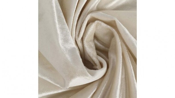 Rectangular Ivory Velvet Tablecloth