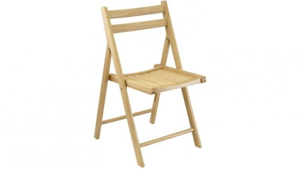 10 Natural Wood Folding Chairs