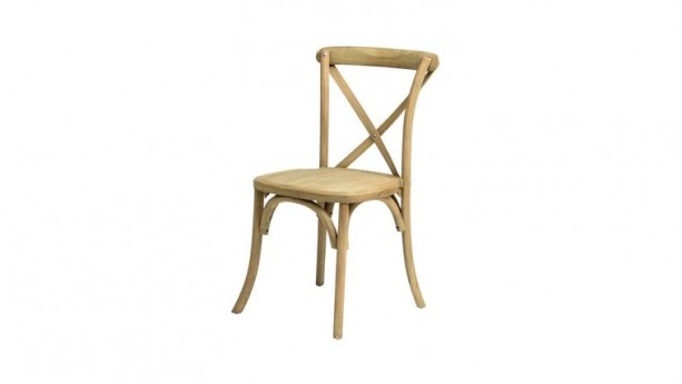 10 Wood Cross Back Chairs