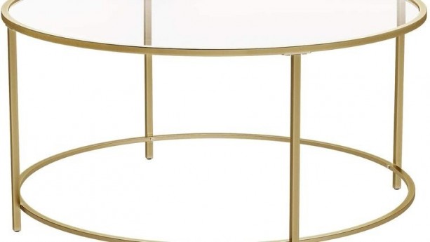 Accent Gold Glass Coffee Table
