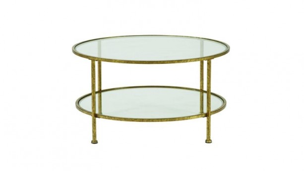 Aged Gold Coffee Table Round Tables
