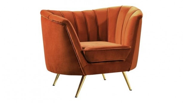 Burnt Orange Velvet Chair