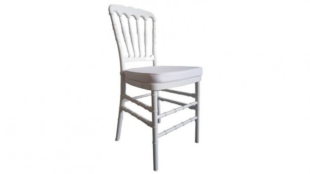 White Resin Perigina Banquet Chair Rental