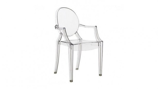 Clear Phantom Acrylic Stacking Arm Chair