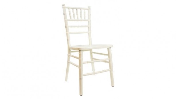 Pearly Ivory Wood Chiavari Chair Rental