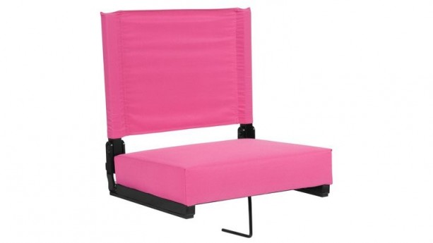 Pink Grandstand Comfort Seats by Flash with Ultra-Padded Seat