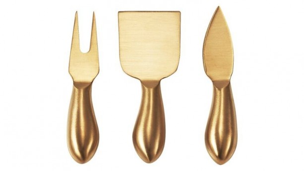 Gold Cheese Knife 3 Set