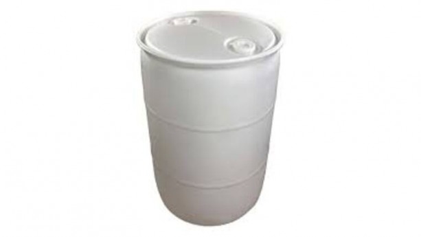 55 Gallon White Plastic Water Barrel