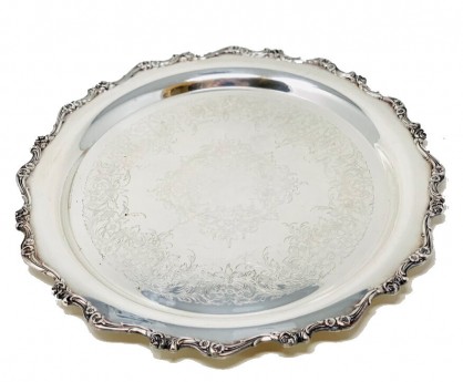 Letty Round Silver Trays