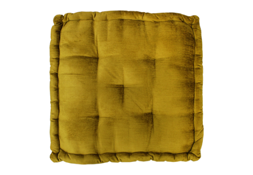Louie Floor Cushion – Mustard Velvet