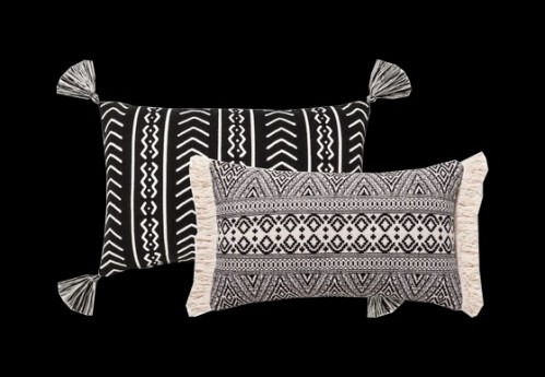 Black Tribal Pillow Collection