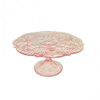 Pink Rose Thistle Cake Stand 8.5