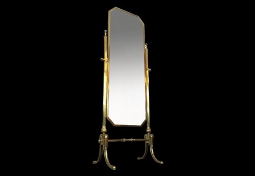 Brass Cheval Floor Mirror