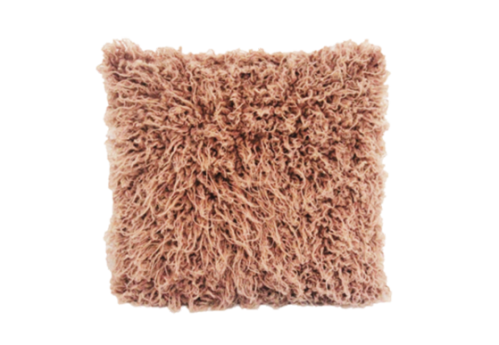 Pink Mongolian Fur Pillow