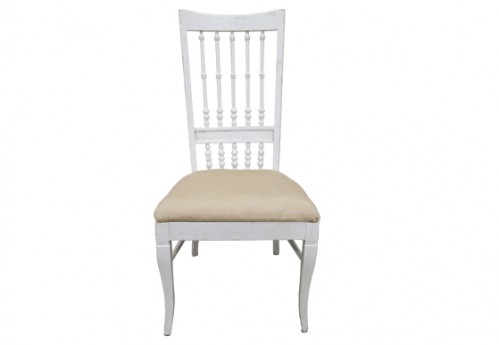 Padded Farm Chair – White