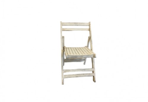 Vintage White Folding Chair
