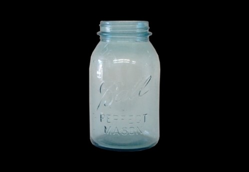 Quart Aqua Mason Jars