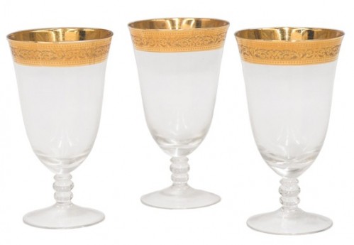Water Goblet – Gold Rim – Mexico